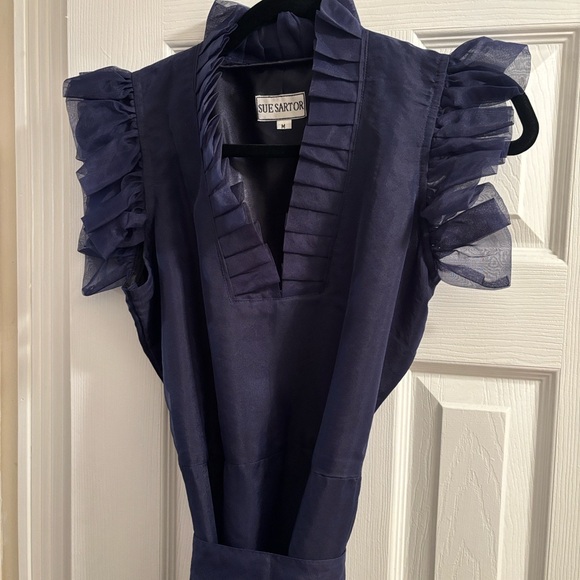 🌟SUE SARTOR🌟 Navy Formal Firenze Dress - Picture 6 of 10